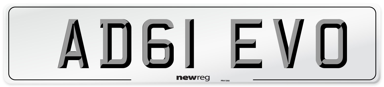 AD61 EVO Number Plate from New Reg